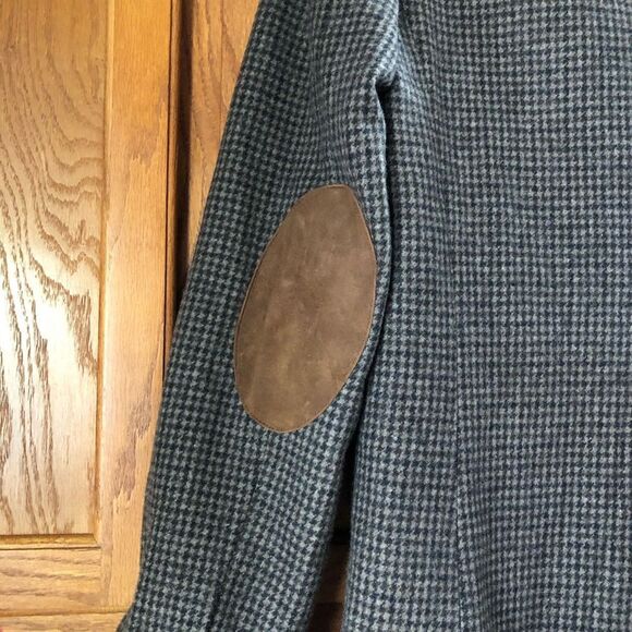 ZARA Oversized Two Button Plaid Blazer Jacket w/Elbow Patches Size XS - Picture 11 of 16